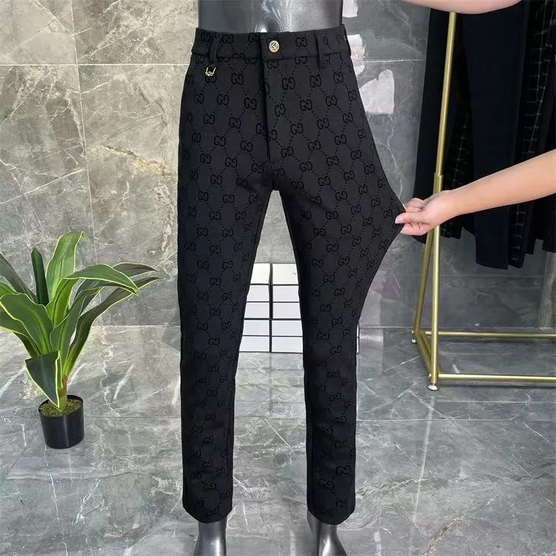 fashionable all-match G Logo slim fit trousers
