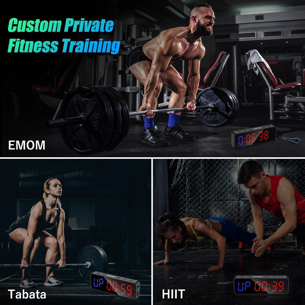 Portable Gym Workout Timer, Fitness Clock Built-in Magnetic