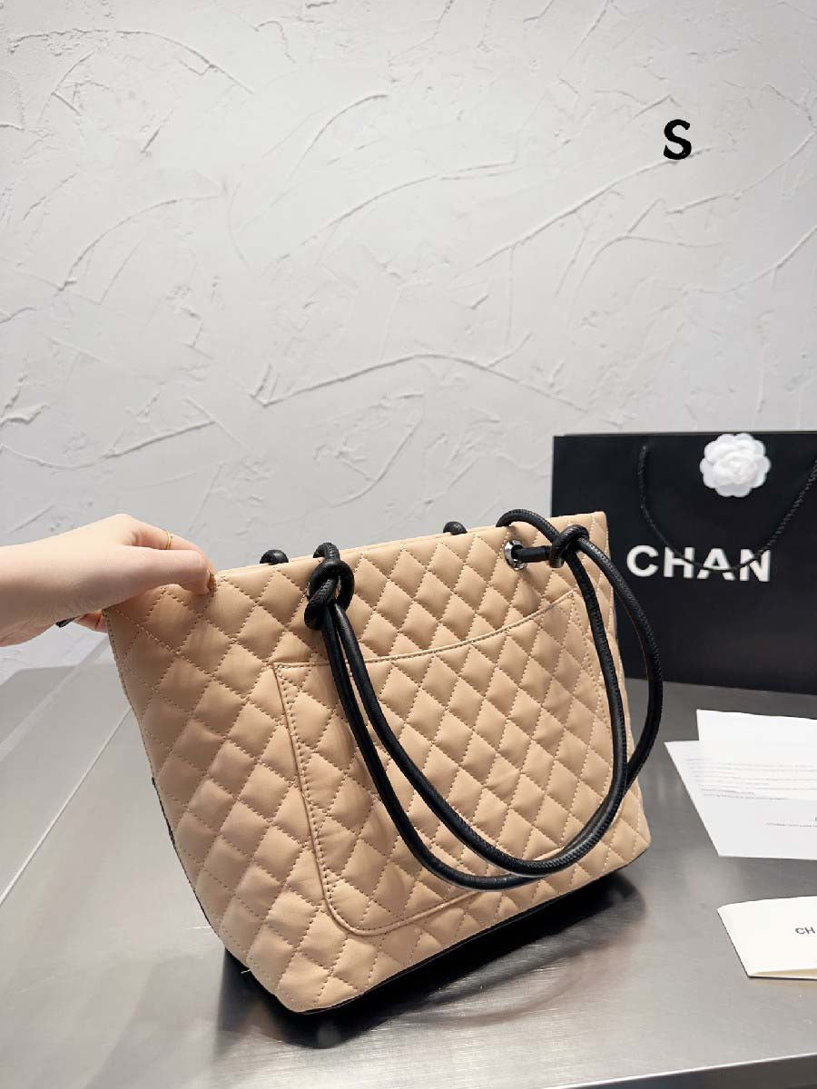 4-color leather shopping bag
