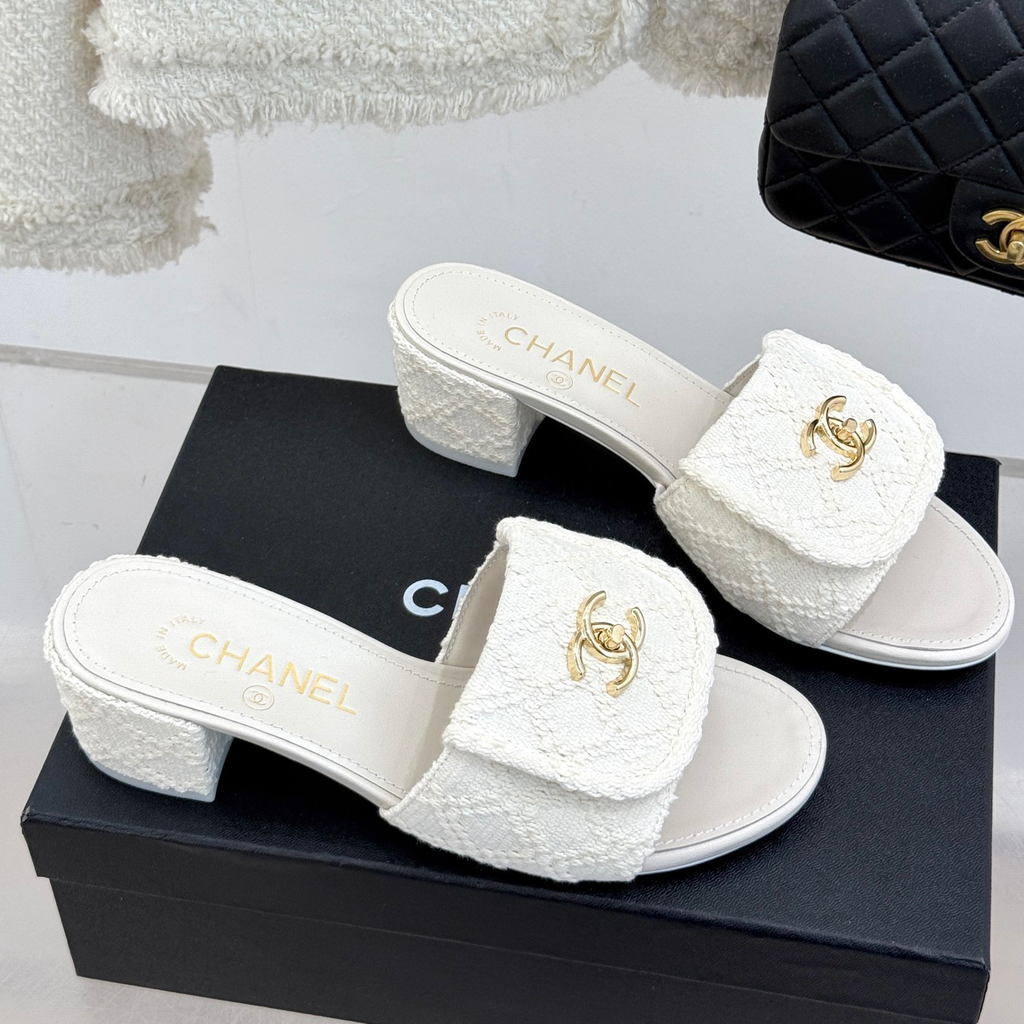 New Black and White Leather Women's HeelsXC052026052207