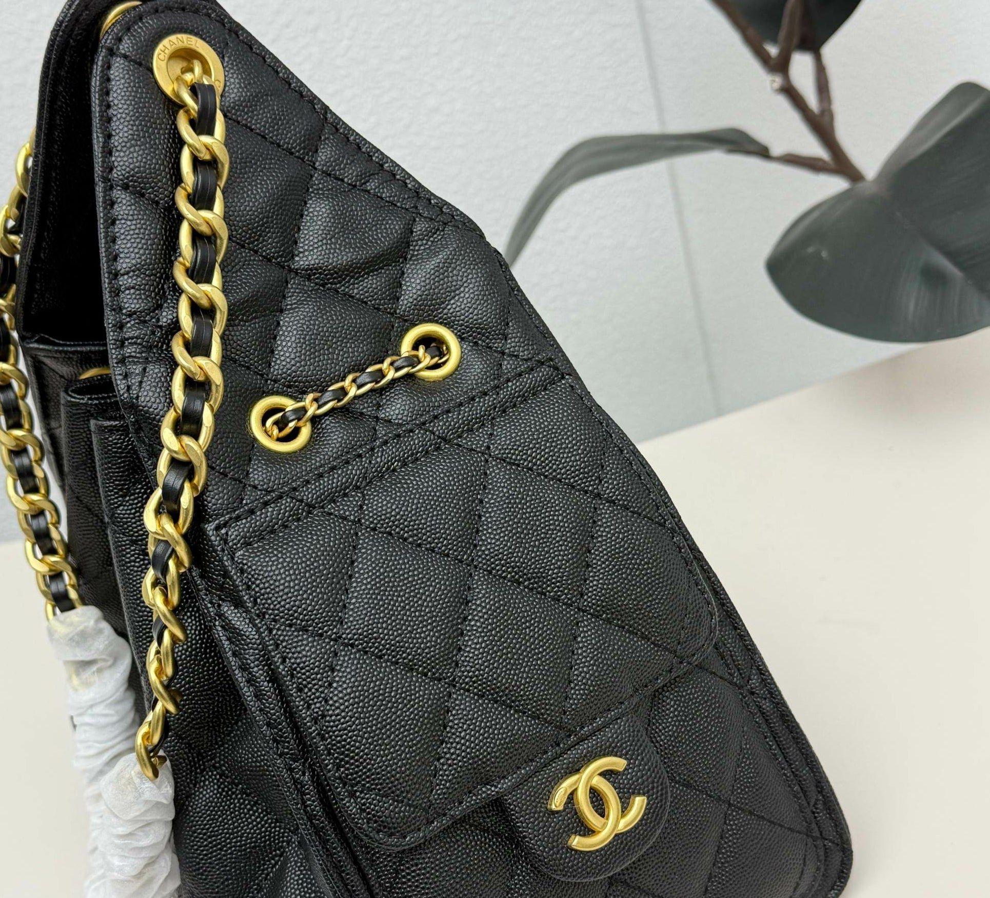 New Black Leather C Logo Women's BagsXC052025050807