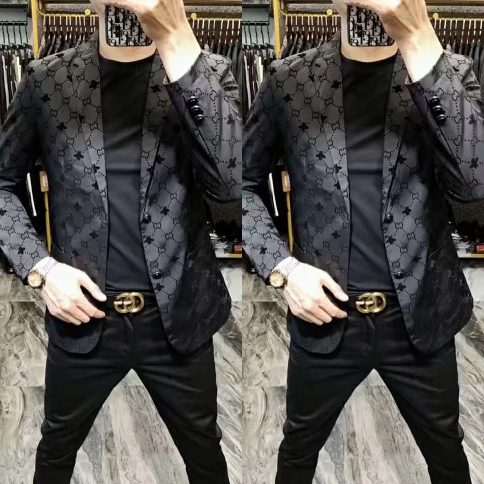 New High-end Lapel Slim Fit Versatile G logo Short Jacket