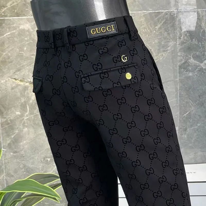 fashionable all-match G Logo slim fit trousers