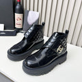 New A Grade Leather C Logo Handmade Women's BootsXC052024081901
