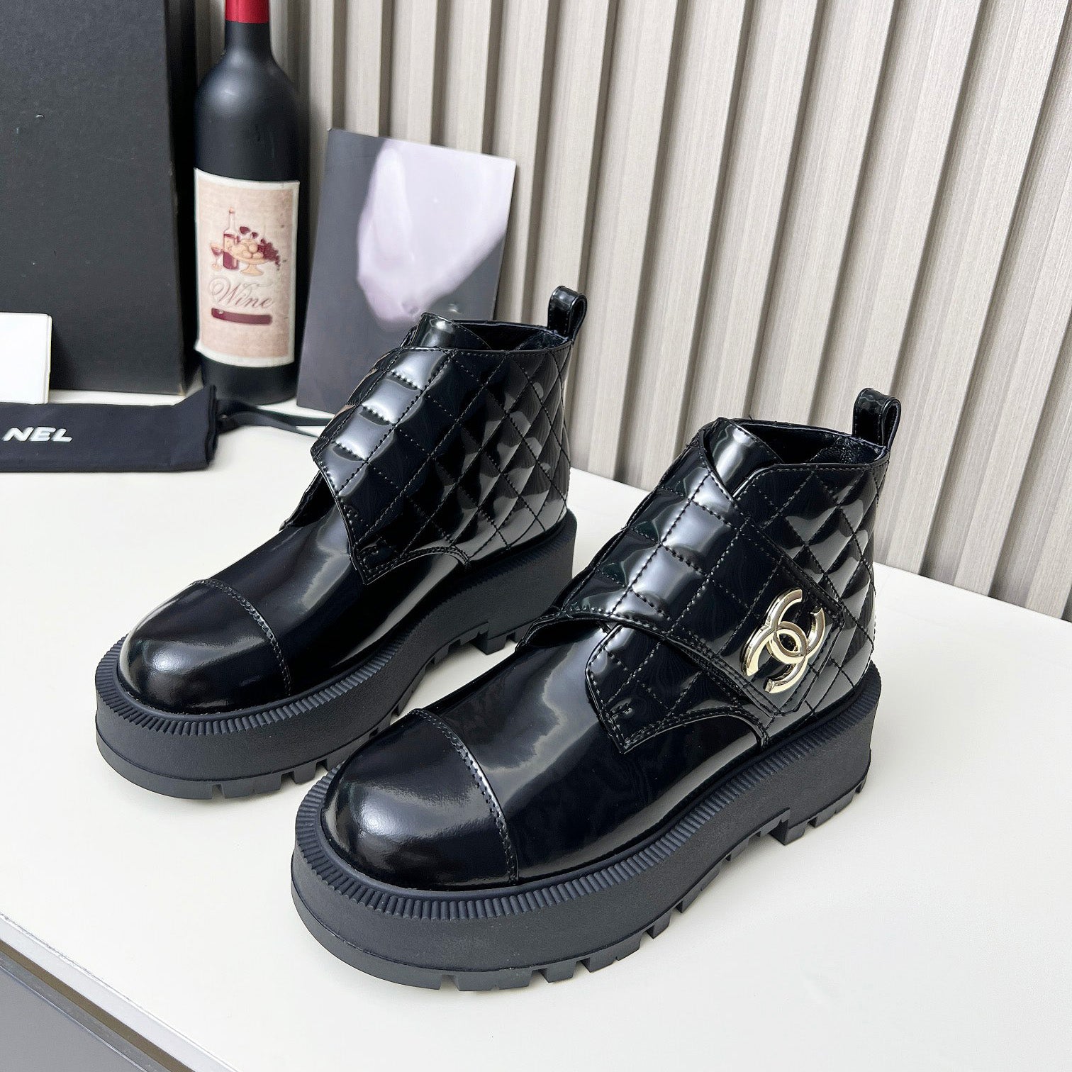 New A Grade Leather C Logo Handmade Women's BootsXC052024081901