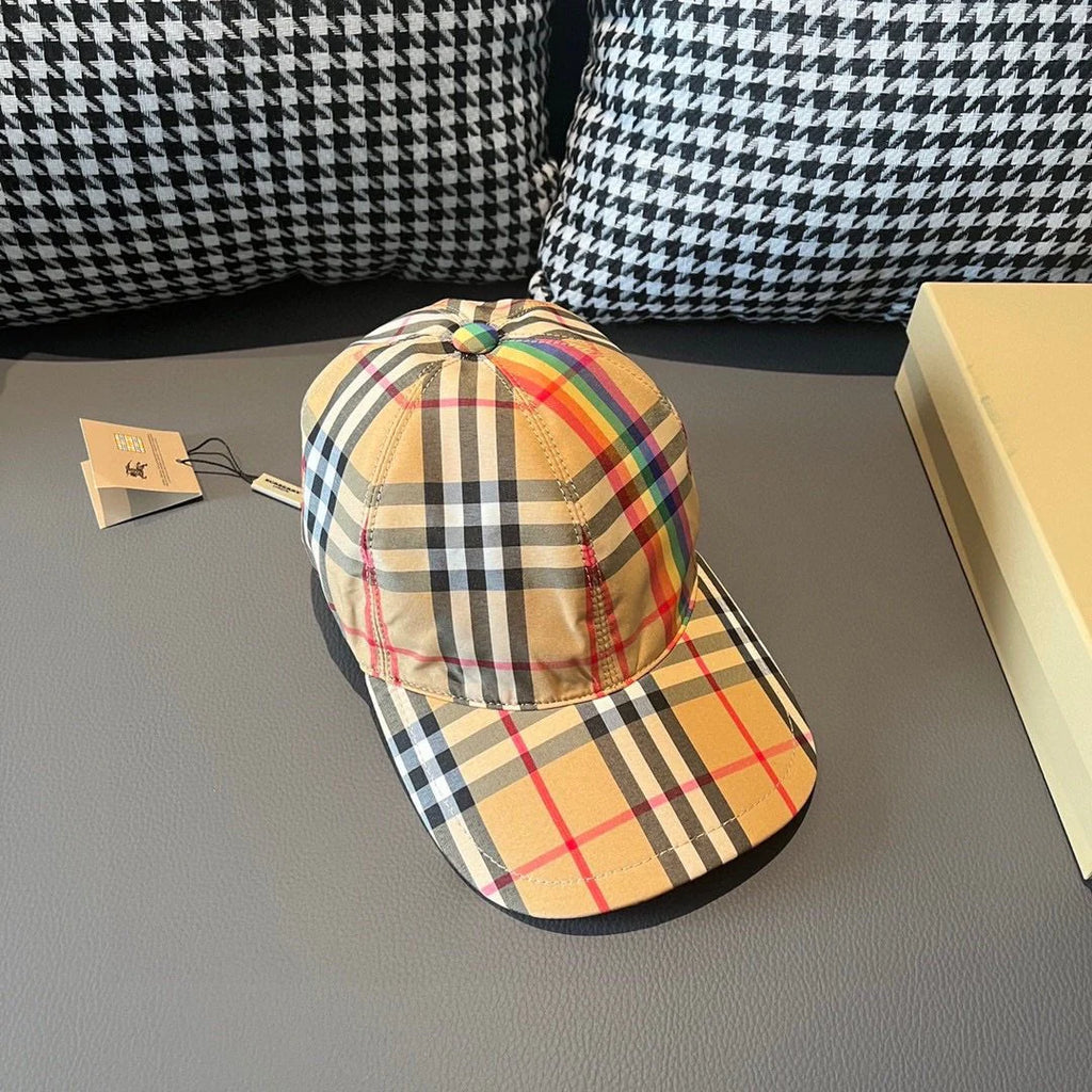 Classic plaid fashionable baseball cap for men and women 1024012202