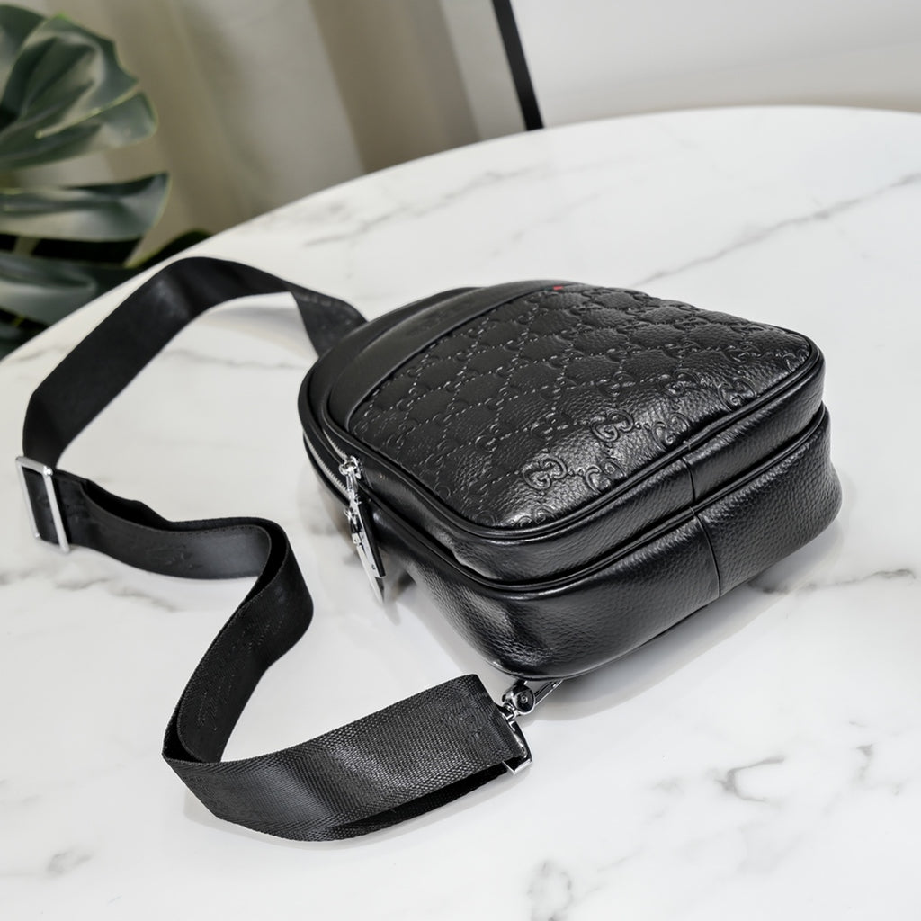 Black Leather New Classic Style G Logo Luxury Bags-PD05202372408