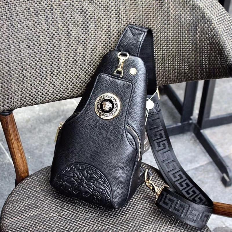 New Fashion Versatile Cowhide Chest Bag 1023121516