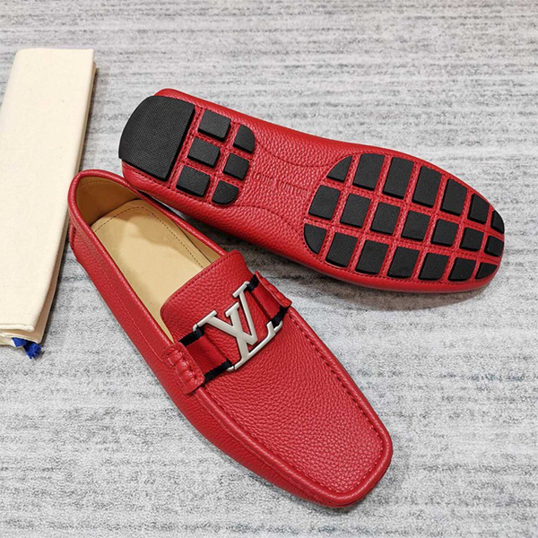 Men's luxury red boat shoes loafers