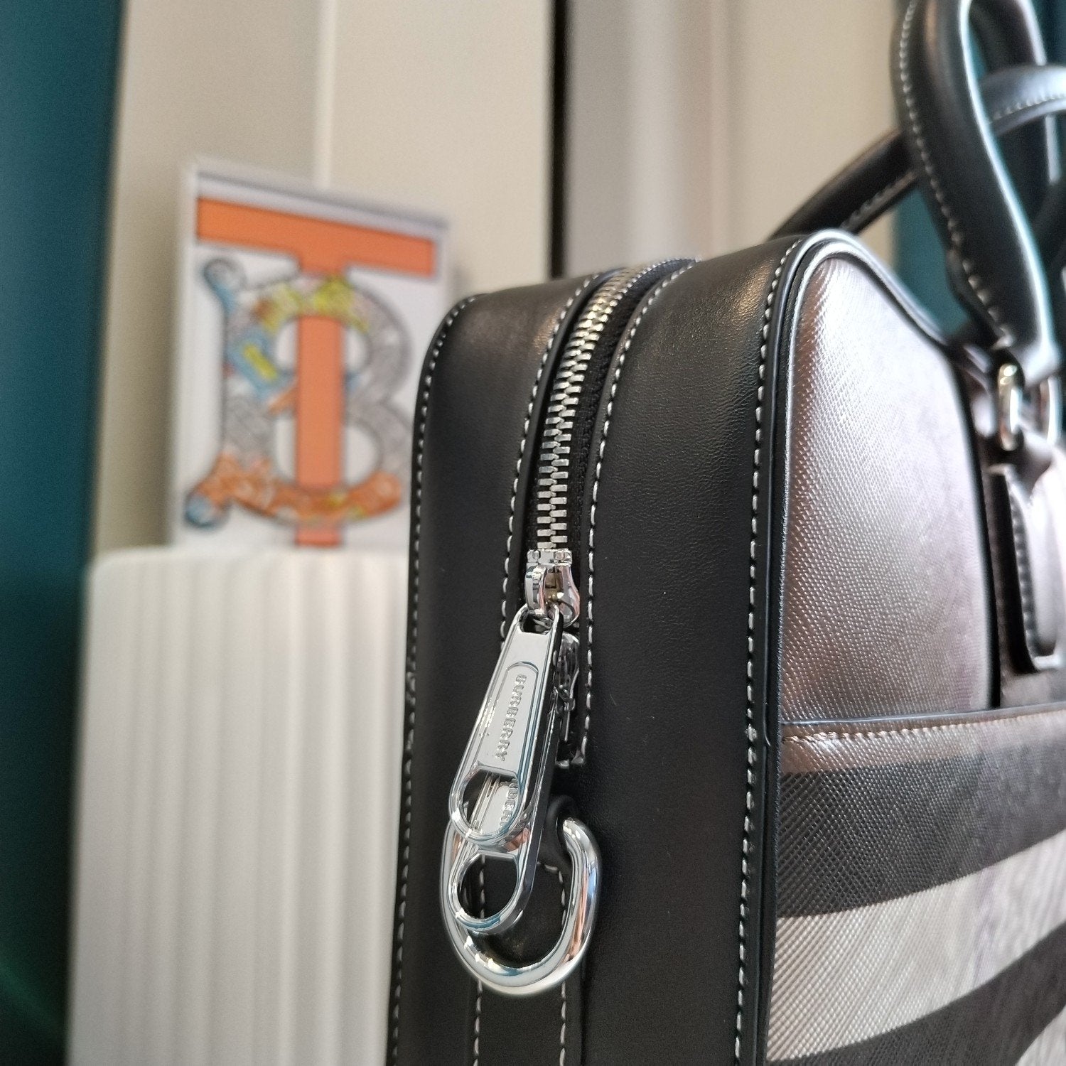 New Handmade Leather B logo Men's BagsXC052023121801