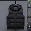 Thickened Thermal Printed Hooded Vest 0823120103