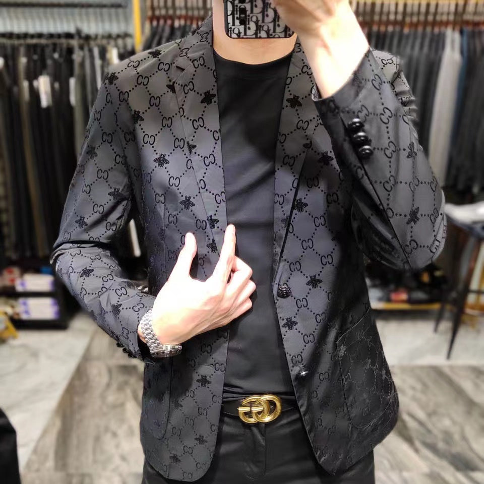 New High-end Lapel Slim Fit Versatile G logo Short Jacket