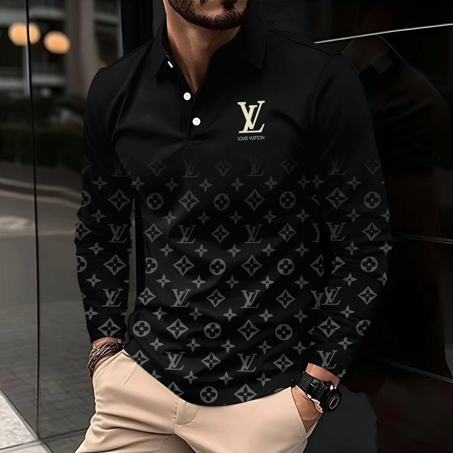 Premium V Polo Long Sleeve 3D0425101701