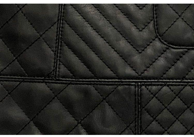 New Genuine Leather Diamond Chain Skirt For Women 10240108LY07
