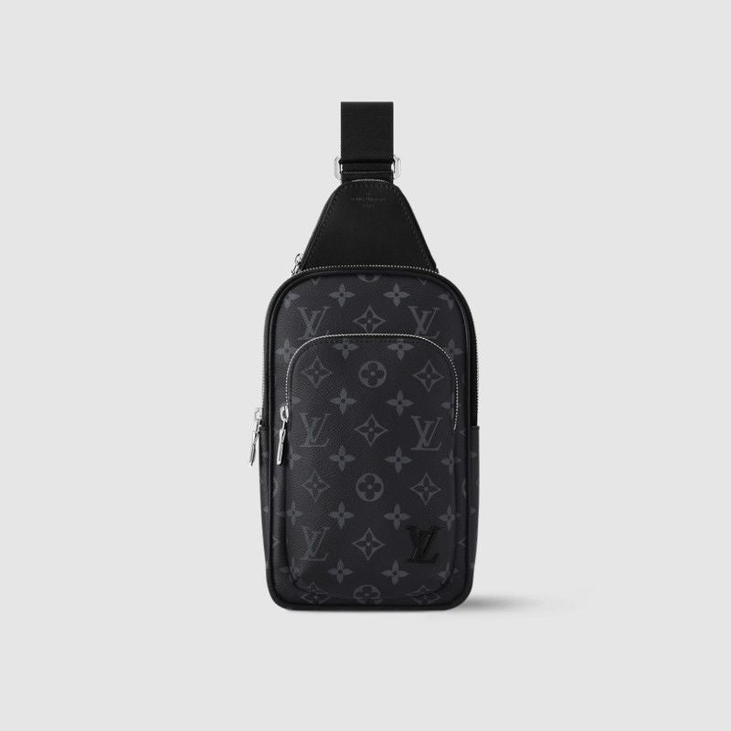 New Black real Leather V Logo Men's  bagsXC052025102903
