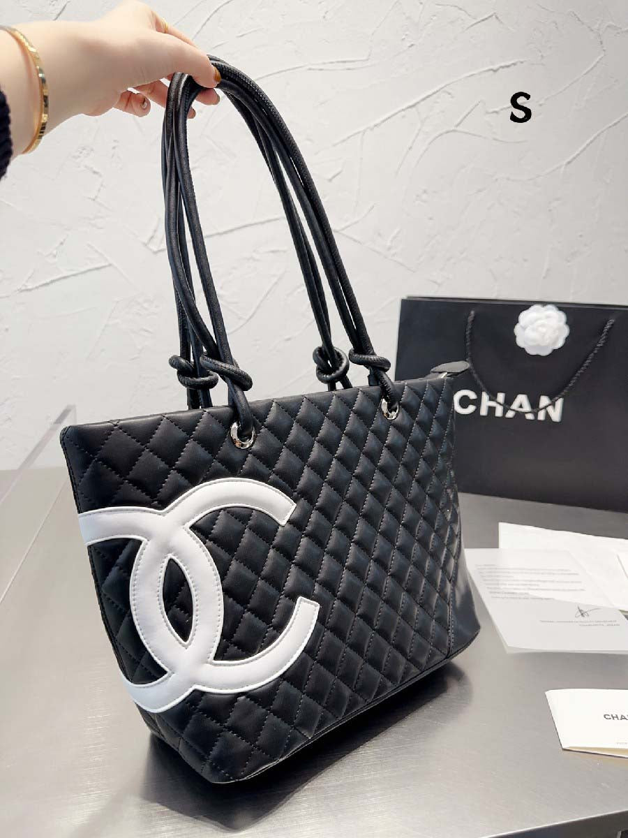 4-color leather shopping bag