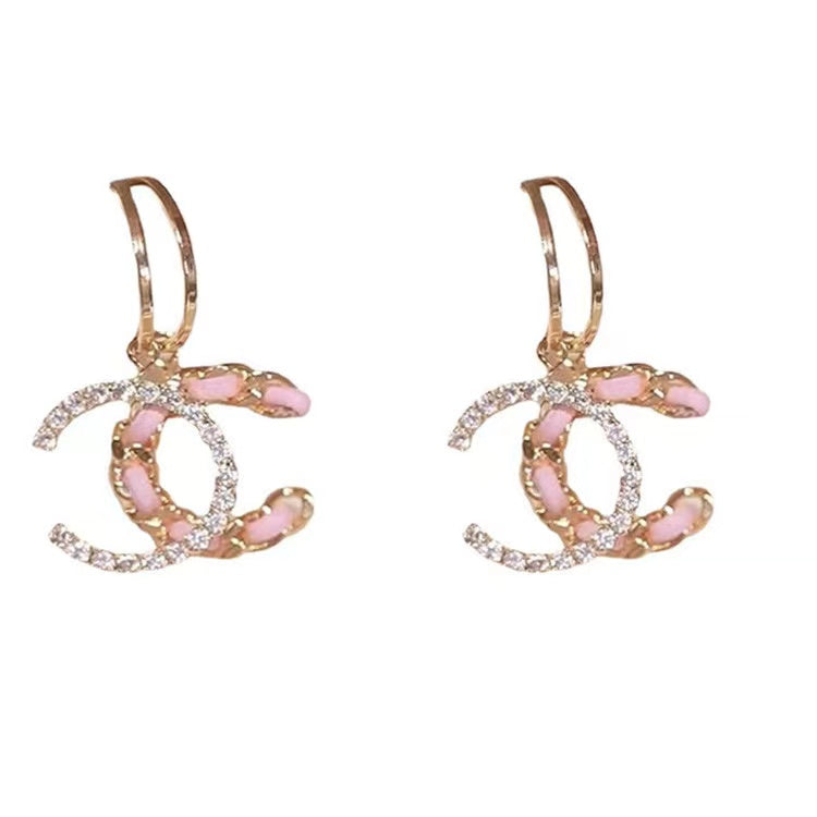 New Pink C Logo Women's Earrings