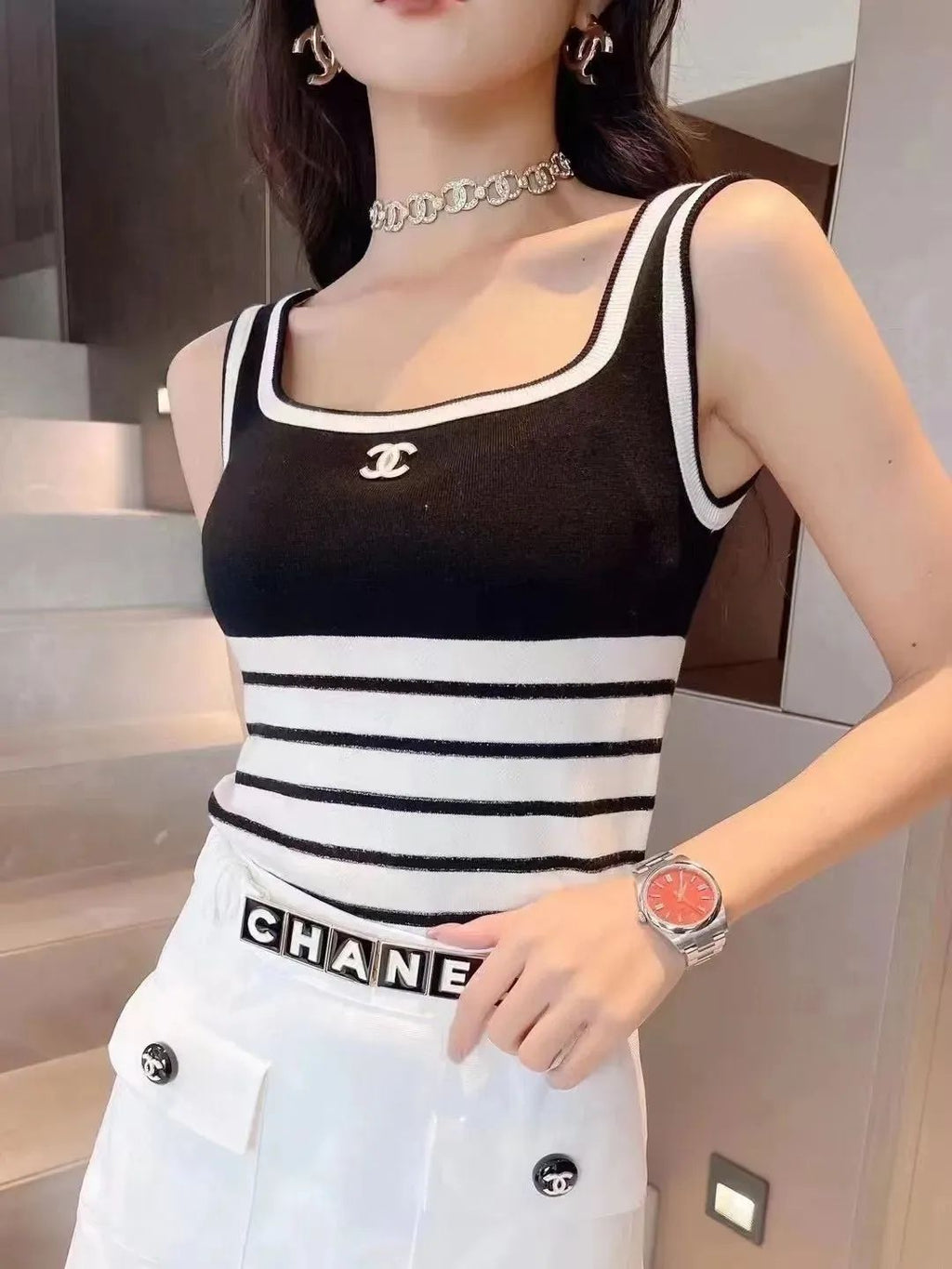 New Black and White Summer Women's ClothesPD052025022002