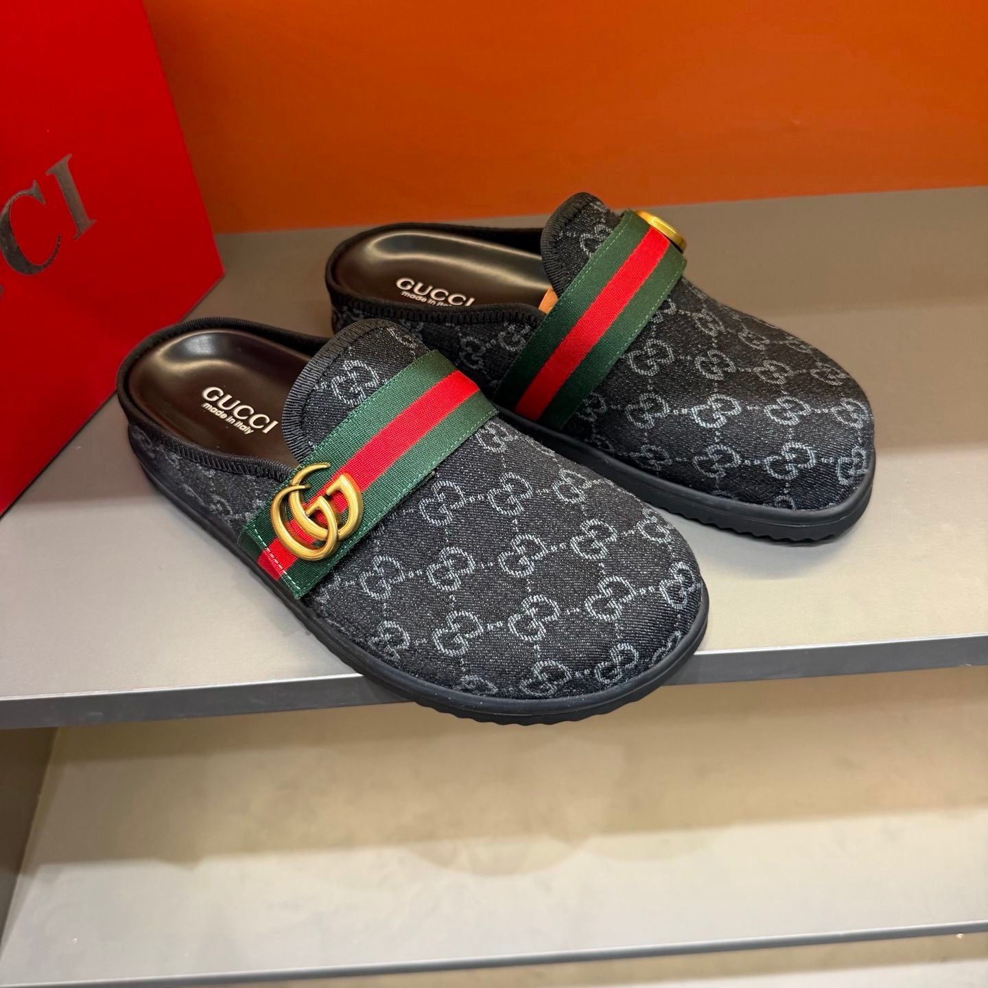 New Black Handmade Men's slippersXC062026021204