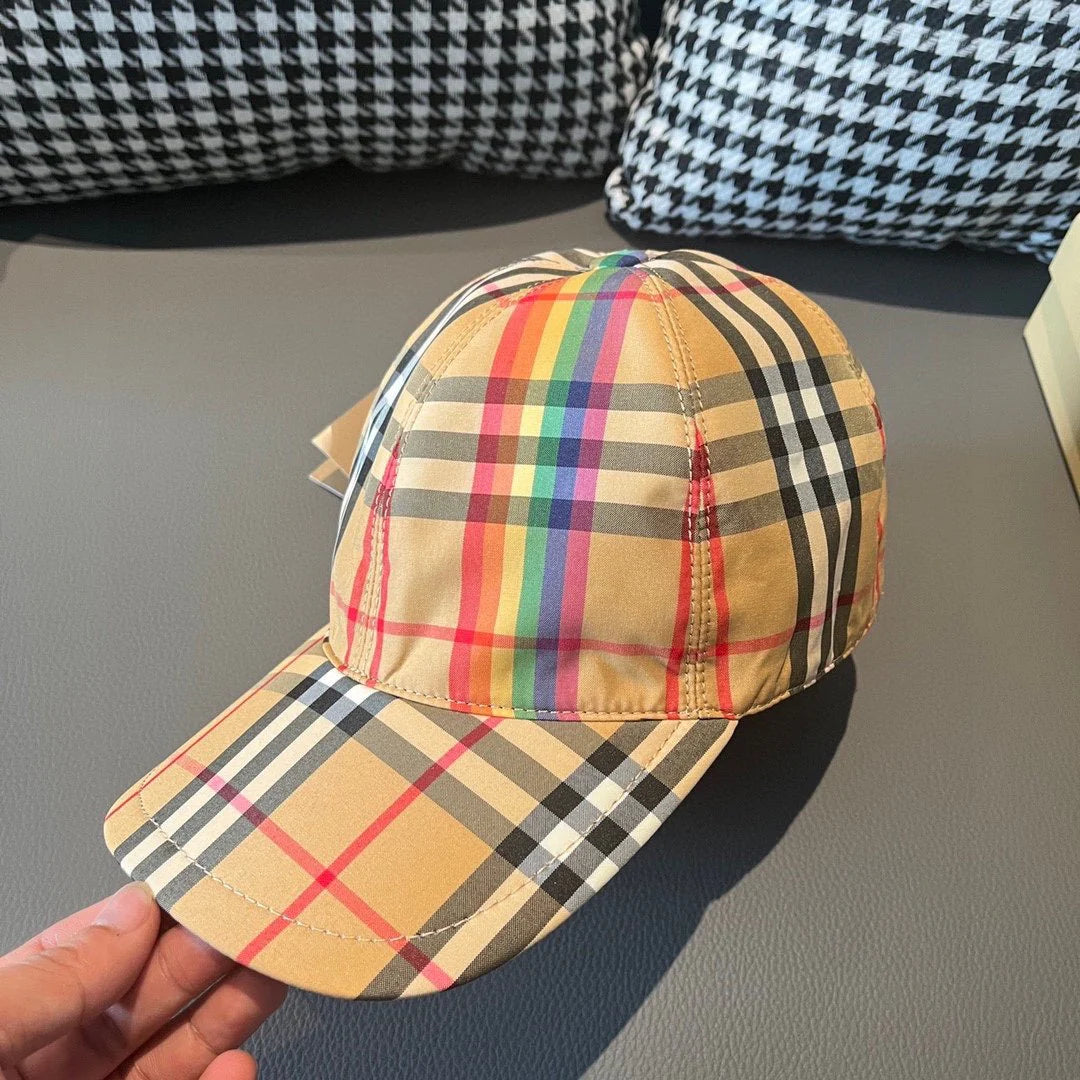 Classic plaid fashionable baseball cap for men and women 1024012202