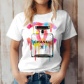 New fashion and versatile printed short sleeves 3D1024053017