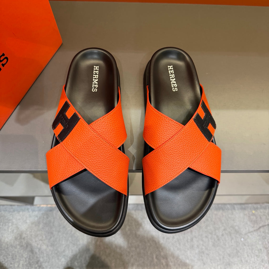 New Fashion leather Handmade Men's SlippersXC05202603306