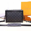 Black A Grade Leather V Logo Bags-WX05202362803