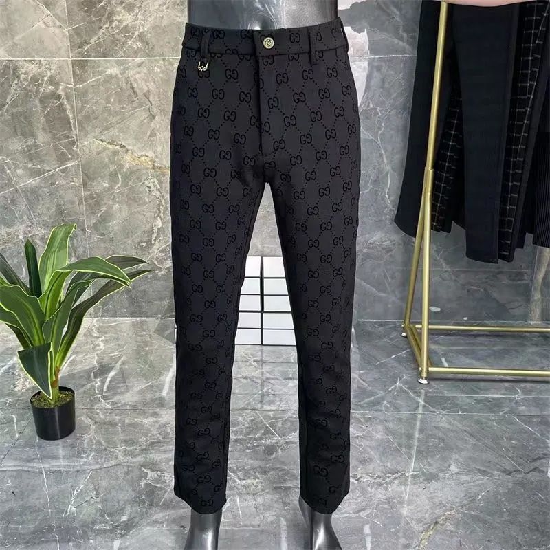 fashionable all-match G Logo slim fit trousers