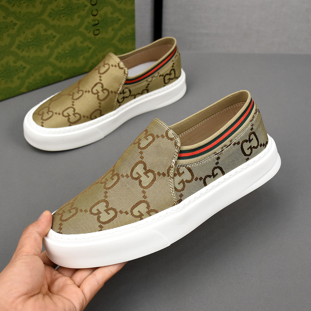 New Handmade leather Fashion men's SneakersXC052026042716
