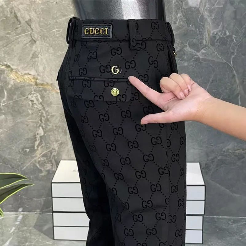 fashionable all-match G Logo slim fit trousers