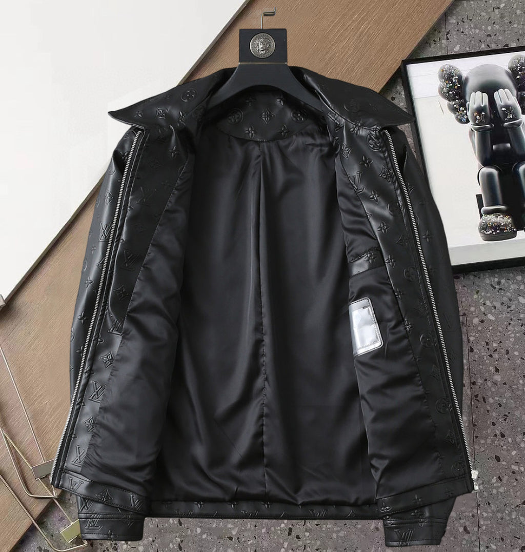 New 2025 leather V Logo Men's JacketXC052025101001