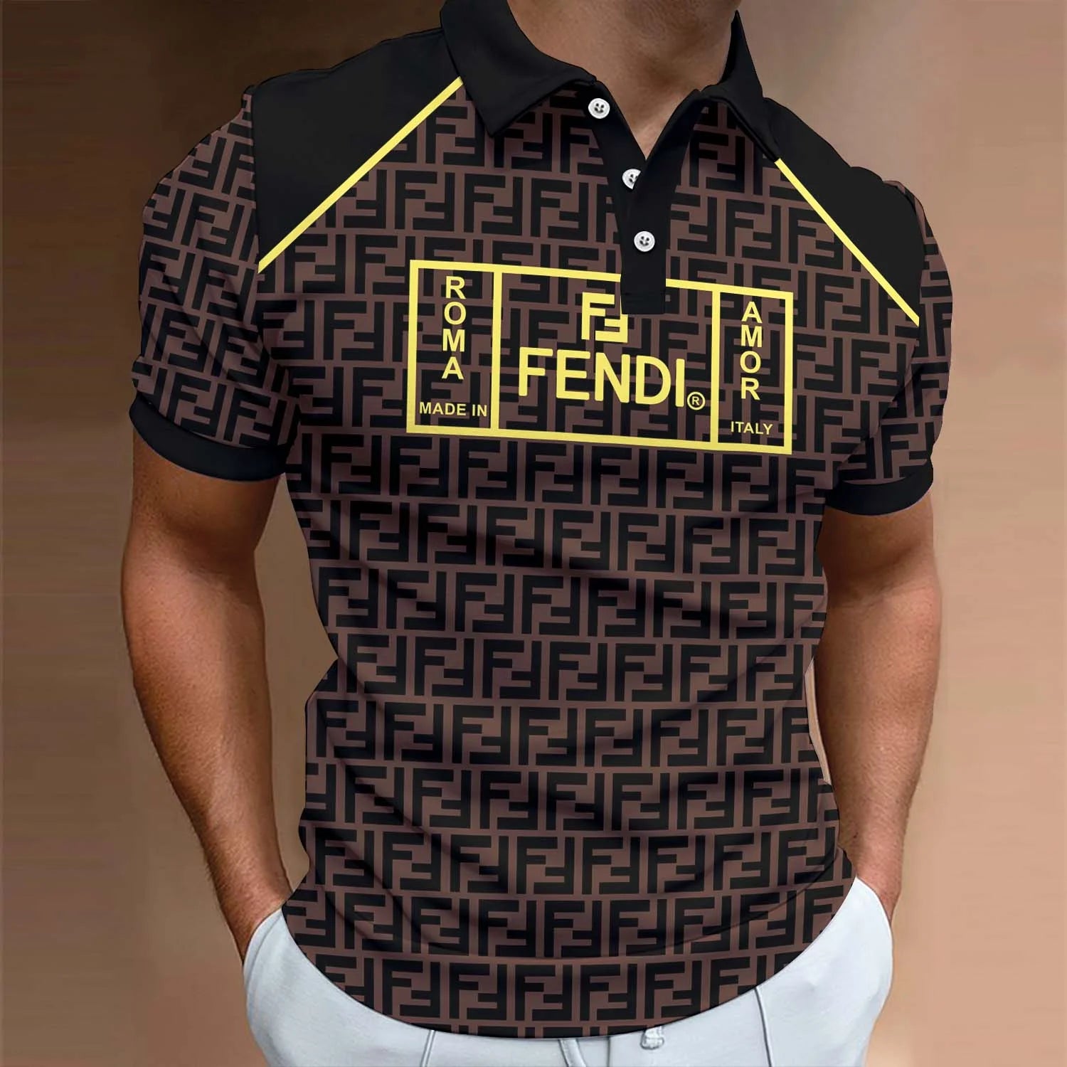Men's Summer Fashion Printed Polo Shirts 3D1024041802