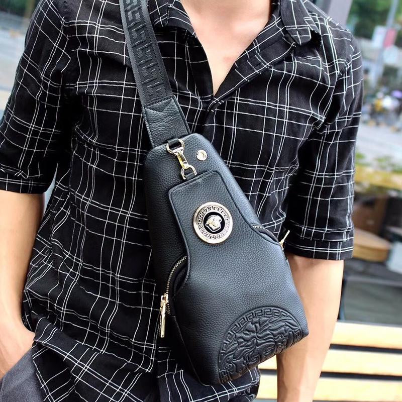 New Fashion Versatile Cowhide Chest Bag 1023121516