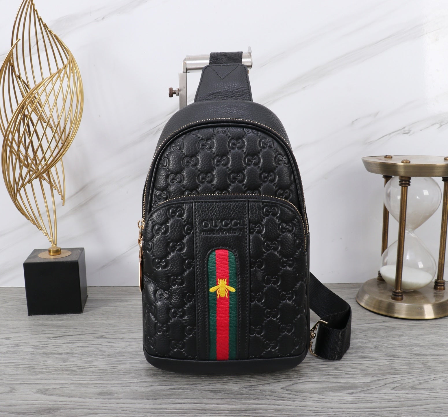 New G Logo Real Leather Men's bagsXC052025081308