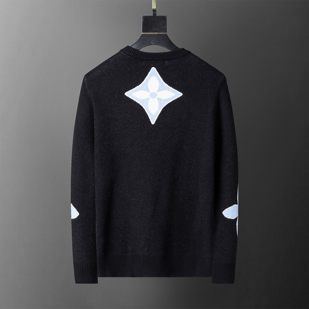 New Fashion V Logo handmade Men's sweaterXC052025092406