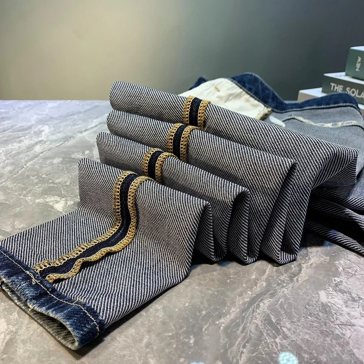 High-end Light Luxury Slim-fit Stretch Men's Trousers 1024073122