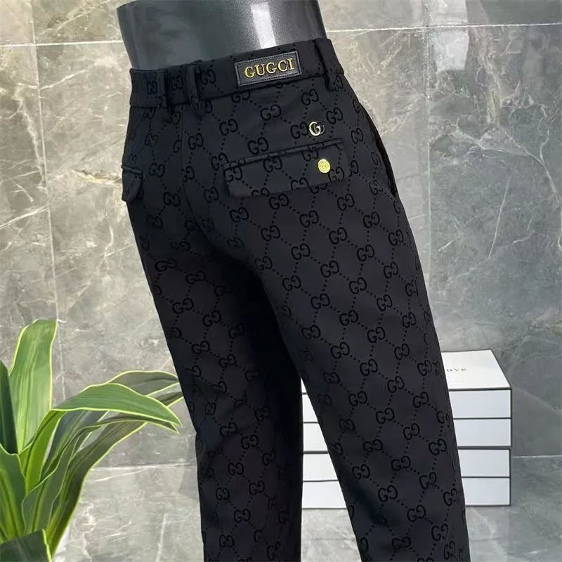 fashionable all-match G Logo slim fit trousers