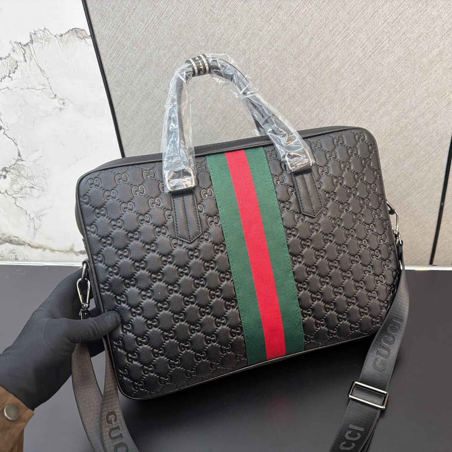New Black Leather Men's bagsXC052026042213