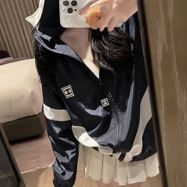 New Black Fashion C logo Women's Leisure coats-PD05202341107
