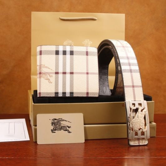 New B Logo Fashion Belt and Wallet Gift BoxPD052024091904