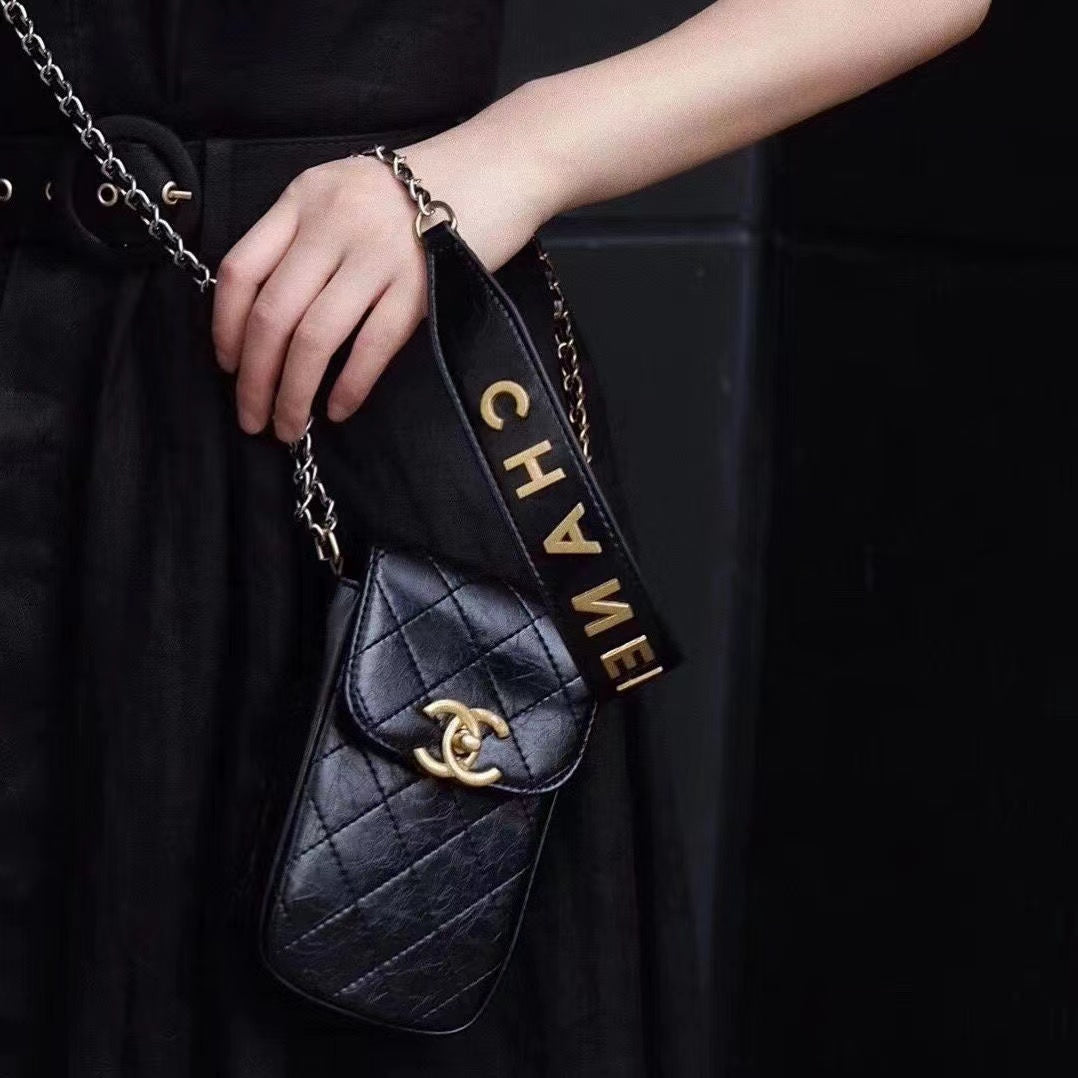 New Black Leather C Logo Women's BagsPD052024090301