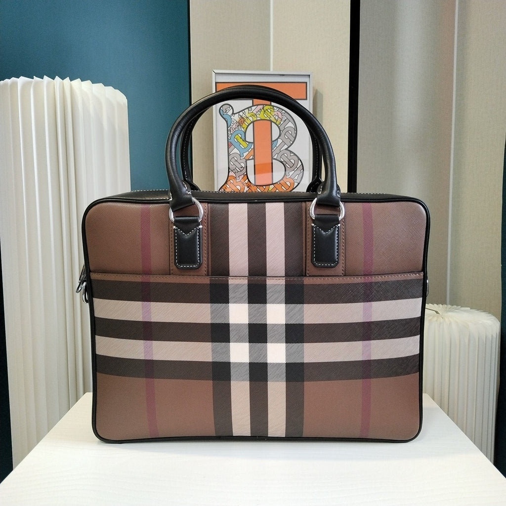New Handmade Leather B logo Men's BagsXC052023121801