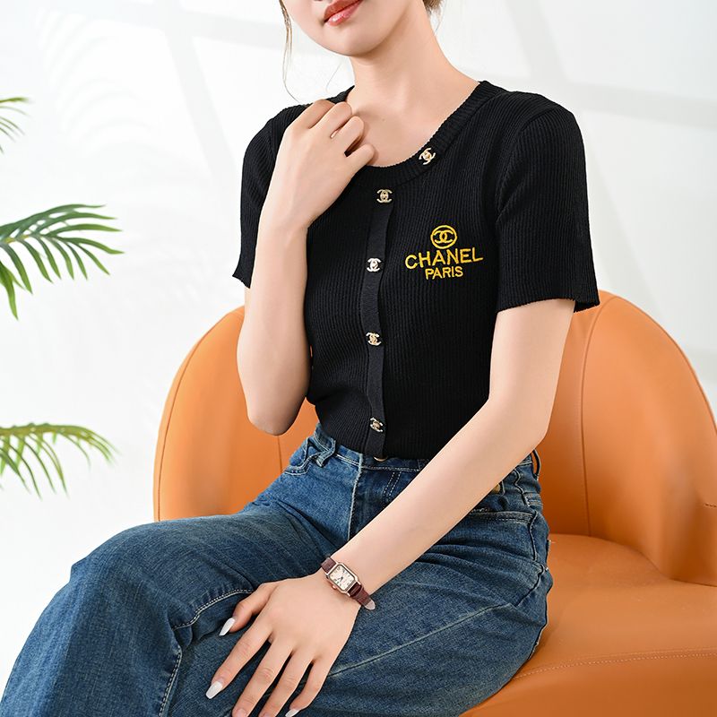 New White and Black women's T-shirtPD052025012204