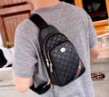 New Black Leather G Logo Men's BagsXC052025060403