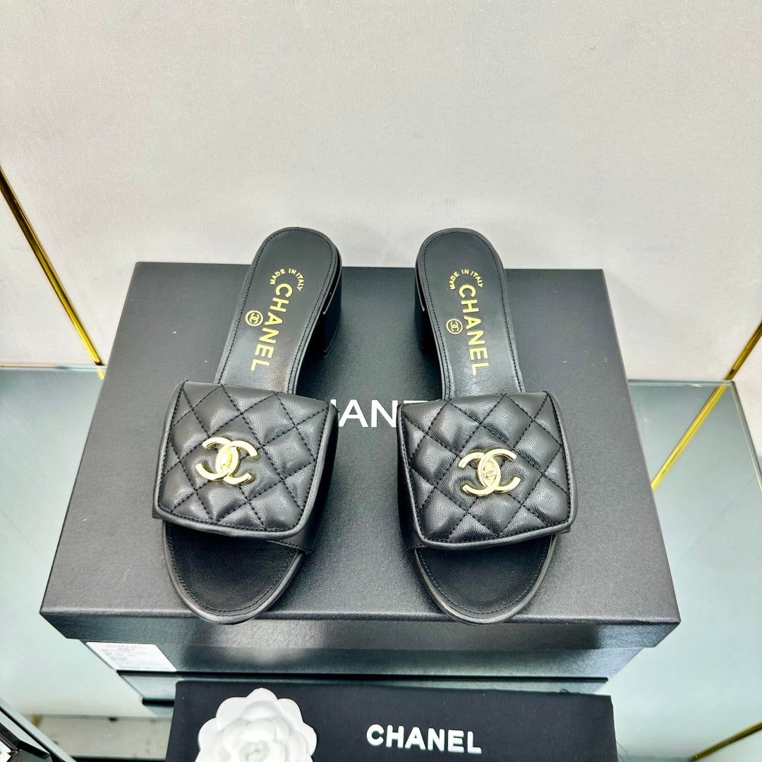 New C Logo Leather Women's ShoesXC052025041402