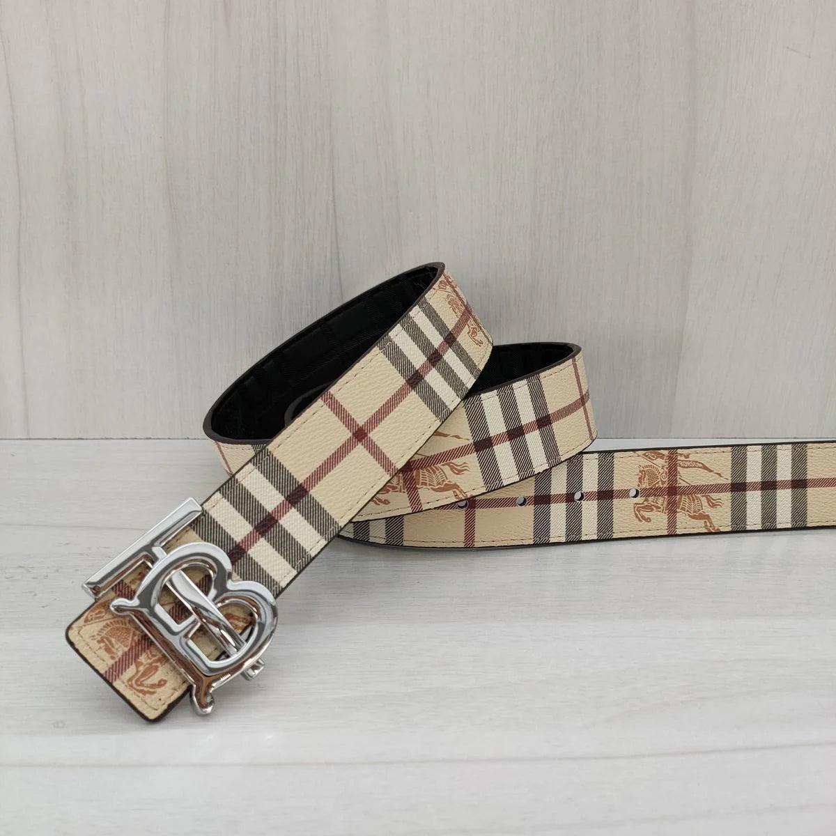 Men's Big Brand Belt Letter Buckle Smooth Buckle Casual All-match Teenager Internet-famous Same-style Belt