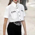 Pure White C Logo Fashion Women's T-shirt