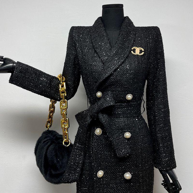 New Fashion C Logo Black Beautiful Women's coats-PD052023121909