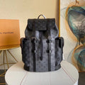 Black Leather Floral Pattern Dual Strap Backpack 41*48