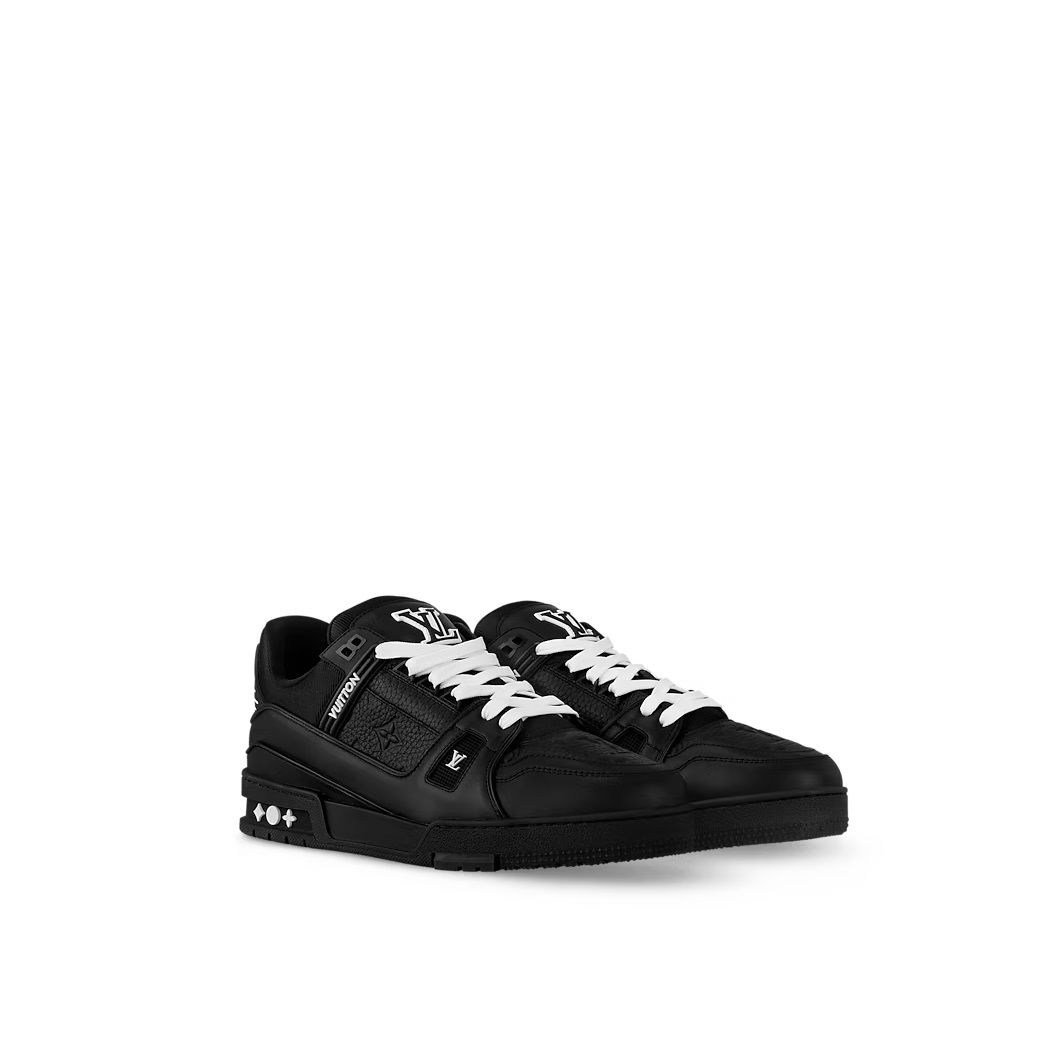New black V Logo Leather Men's SneakersPD052025040218